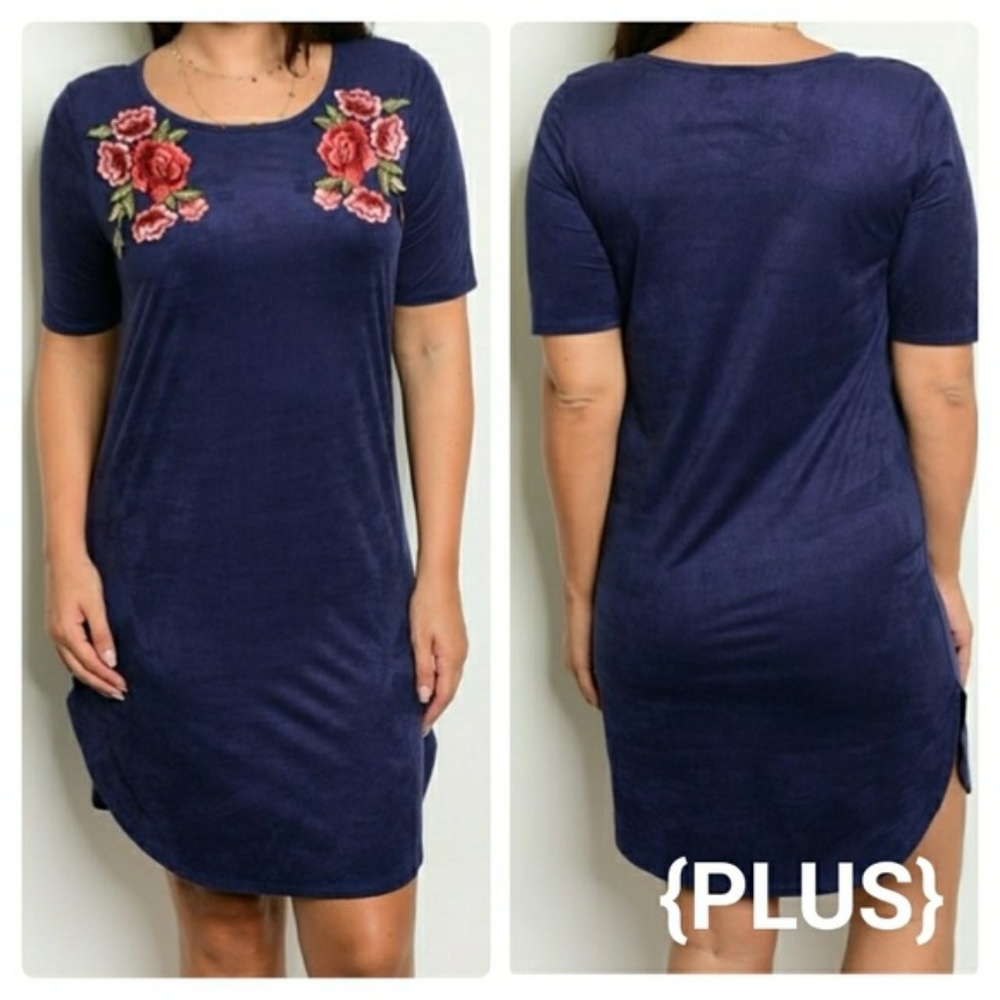 ***CLOSET CLOSING*** Dark Blue Dress Floral